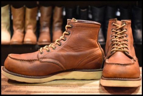 【8E 良品 サイド羽タグ 99年】レッドウィング 875 アイリッシュセッター 茶 オロイジナル モックトゥ 編み上げ ブーツ redwing HOPESMORE
