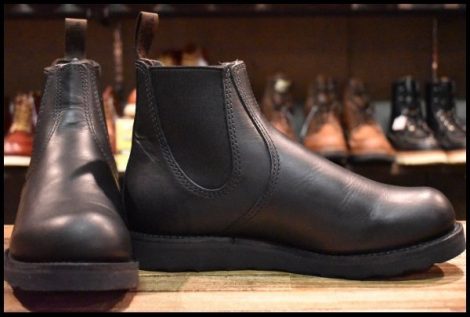【8.5D 箱付 美品 23年】レッドウィング 3194 クラシックチェルシー サイドゴア ブラック ハーネス 黒 ブーツ redwing HOPESMORE