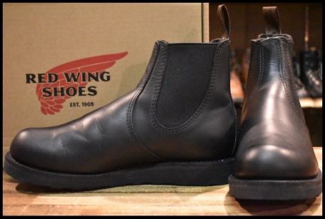 【8.5D 箱付 美品 23年】レッドウィング 3194 クラシックチェルシー サイドゴア ブラック ハーネス 黒 ブーツ redwing HOPESMORE
