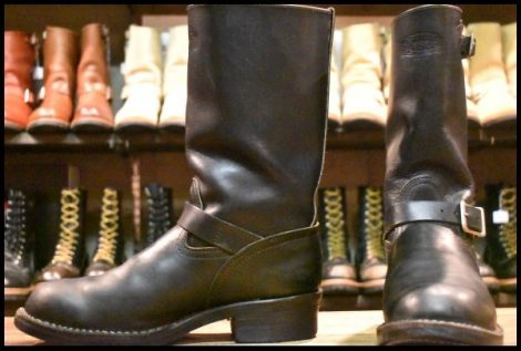 【9D 良品 03年】WESCO ウエスコ ボス 11インチハイト ブラック 黒 ビブラム430シングル エンジニア ブーツ BOSS HOPESMORE