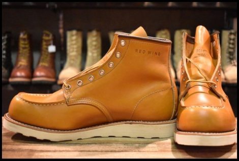 【10.5E 未使用 21年】レッドウィング 9875 アイリッシュセッター ゴールドラセット モックトゥ レースアップ ブーツ redwing HOPESMORE