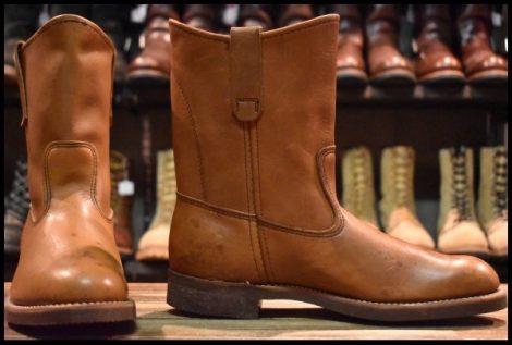 【8D DEAD 旧羽タグ 81年】レッドウィング 1166 ペコス 茶 ブラウン ベルバリタン ロング ブーツ redwing pecos HOPESMORE