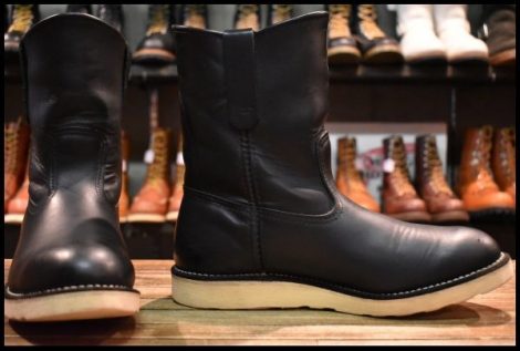 【8E 良品 08年】レッドウィング 8169 ペコス 黒 ブラッククローム プルオン クッションソール ブーツ redwing pecos HOPESMORE