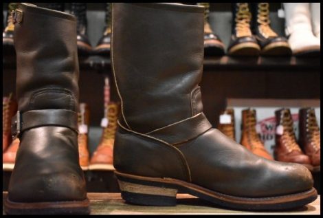 【8D 良品 PT99刺繍】レッドウィング 8273 エンジニア 緑 カンガタン グリーン スチールトゥ ブーツ redwing HOPESMORE