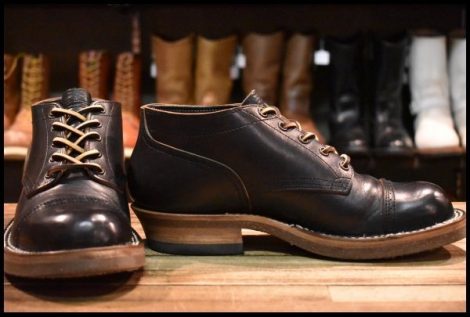 【8 良品】Rolling dub trio ローリングダブトリオ ROOTS LOW ルーツロウ ブラック ホースバット 黒 短靴 ブーツ HOPESMORE