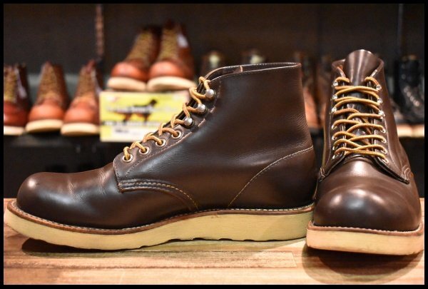 【8D 良品 羽タグ】レッドウィング 8160 アイリッシュセッター ガラスレザー ブラウン 茶 レースアップ ブーツ redwing HOPESMORE