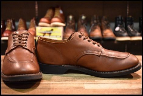 【9D 良品 18年】レッドウィング 8071 1930’s スポーツ オックスフォード シガーリタン 茶 モックトゥ 短靴 ブーツ redwing HOPESMORE