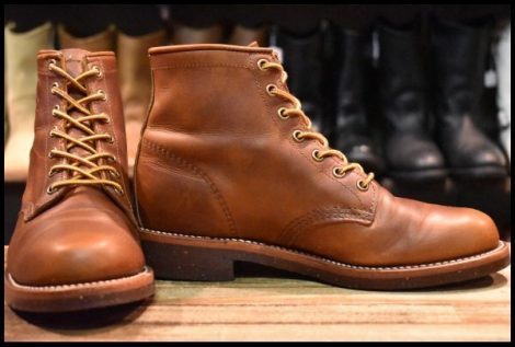 【7D 美品】Chippewa チペワ サービスブーツ 1901M26 6インチ ユーティリティ 茶 タン ブラウン HOPESMORE