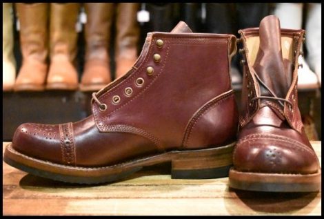 【7 未使用】JULIAN BOOTS ジュリアンブーツ ダークチェリー キャッツポウ /RRL バワリーブーツ HOPESMORE