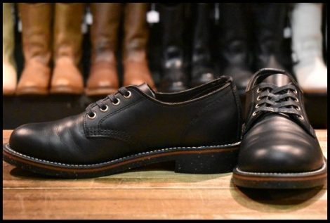 【7D 美品】Chippewa チペワ サービス オックスフォード 1901M73 ブラック ブーツ HOPESMORE