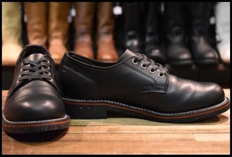 【7D 美品】Chippewa チペワ サービス オックスフォード 1901M73 ブラック ブーツ HOPESMORE