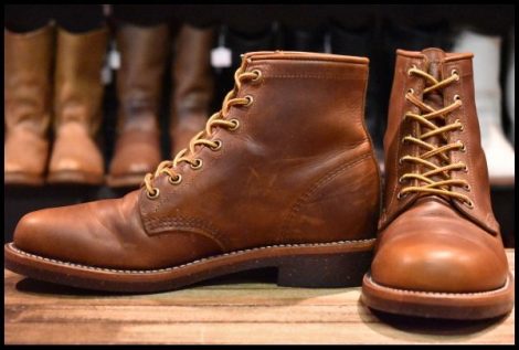 【7D 美品】Chippewa チペワ サービスブーツ 1901M26 6インチ ユーティリティ 茶 タン ブラウン HOPESMORE