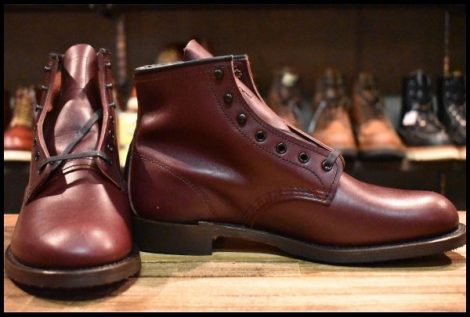 【8.5D 箱付 未使用 18年】レッドウィング 9062 ベックマン ブラックチェリー フラットボックス ブーツ redwing HOPESMORE