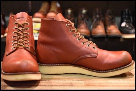 【7.5D 良品 10年】レッドウィング 8166 アイリッシュセッター 赤茶 オロラセット プレーントゥ 編み上げ ブーツ redwing HOPESMORE
