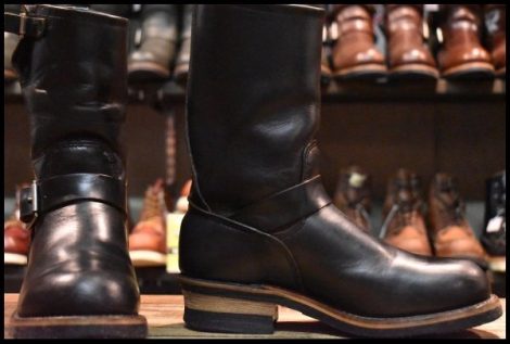 【6D 良品 PT91プリント 95年】レッドウィング 2268 エンジニア ブラッククローム スチールトゥ ブーツ redwing HOPESMORE