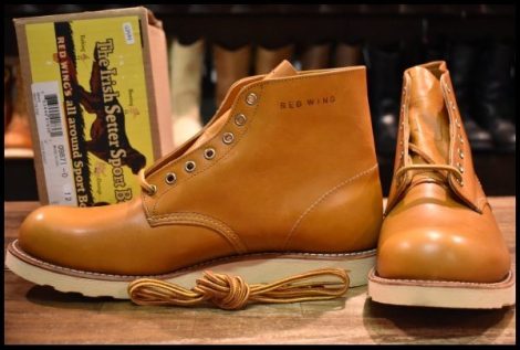 【12EE 未使用 16年】レッドウィング 9871 ゴールドラセット アイリッシュセッター プレーントゥ 編み上げ ブーツ redwing HOPESMORE