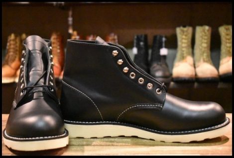 【10.5D 箱付 未使用 犬タグ復刻 20年】レッドウィング 8165 アイリッシュセッター ブラッククローム プレーン ブーツ redwing HOPESMORE