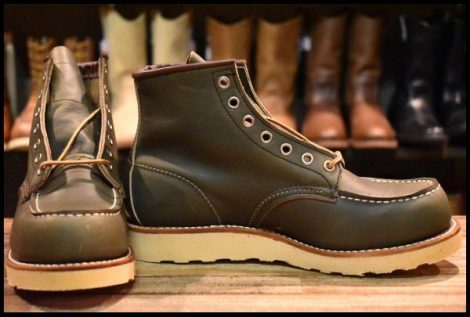 【7D 箱付 未使用 03年】レッドウィング 8180 アイリッシュセッター 緑 カンガタン グリーン モックトゥ ブーツ redwing HOPESMORE