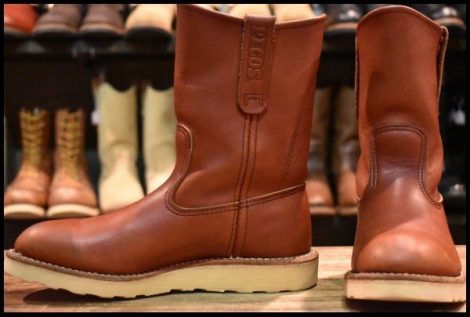【5D 良品 07年】レッドウィング 8866 ペコス 赤茶 オロラセット プルオン クッションソール ブーツ redwing pecos HOPESMORE
