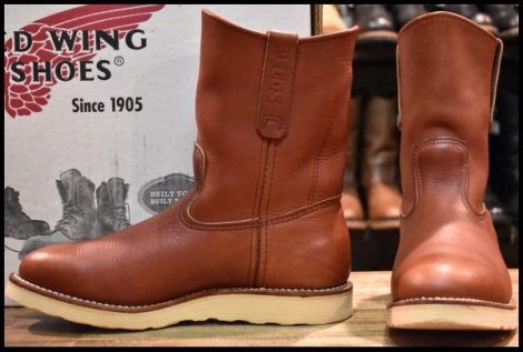 【8E 箱付 美品 06年】レッドウィング 8866 ペコス 赤茶 オロラセット プルオン クッションソール ブーツ redwing pecos HOPESMORE