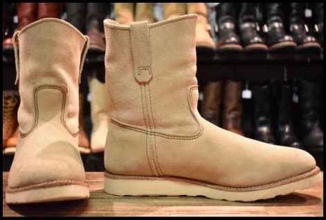 【11E 美品 09年】レッドウィング 8168 スエード ペコス ホーソーン アビレーン ラフアウト プルオン ブーツ redwing pecos HOPESMORE