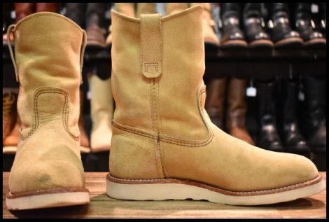【7.5E 箱付 良品 25年】レッドウィング 8168 スエード ペコス ホーソーン アビレーン ラフアウト ブーツ redwing pecos HOPESMORE