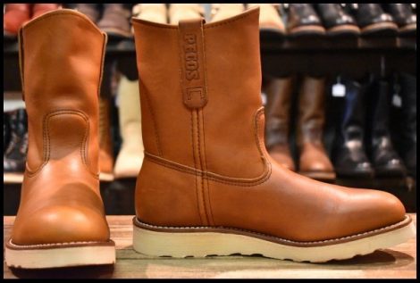 【7.5D 美品 05年】レッドウィング 866 ペコス 茶 オロイジナル プルオン クッションソール ブーツ redwing pecos HOPESMORE