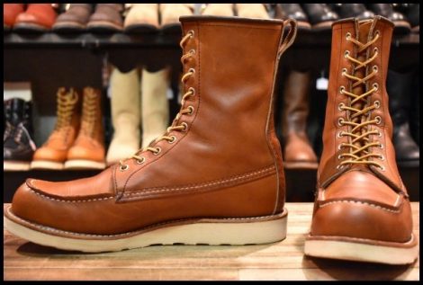 【9.5D 良品 22年】レッドウィング 877 ロング アイリッシュセッター 茶 オロレガシー モックトゥ 編み上げ ブーツ redwing HOPESMORE
