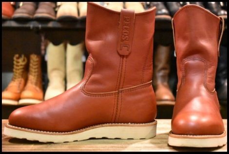 【7.5E 美品 19年】レッドウィング 8866 ペコス 赤茶 オロラセット クッションソール プルオン ブーツ redwing pecos HOPESMORE