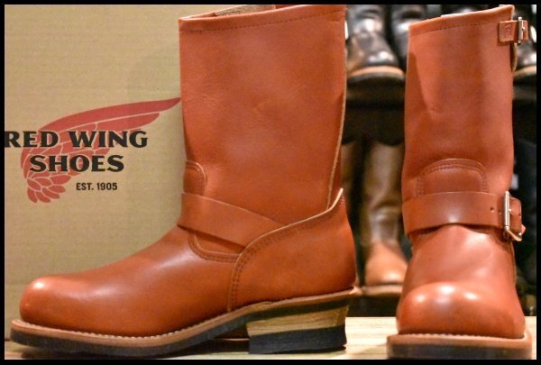 【7.5D 箱付 美品 15年】レッドウィング 8271 エンジニア 赤茶 オロラセット スチールトゥ プルオン ブーツ redwing HOPESMORE