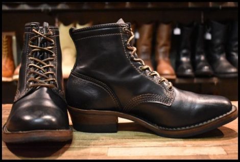【9.5E 箱付 美品 12年】WESCO ウエスコ フライトマスター 207P 黒 ブラック コードバン ジョブマスター レースアップ ブーツ HOPESMORE