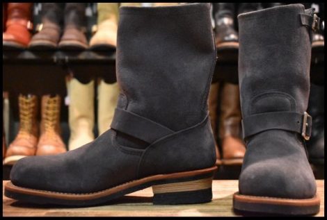 【8D 美品 BEAMS別注 10年】レッドウィング 8254 ネイビー スエード エンジニア スチールトゥ ビームス ブーツ redwing HOPESMORE