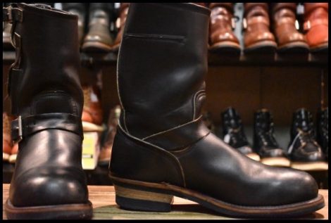 【8D 良品 PT91刺繍 98年】レッドウィング 8270 ナイフポケット エンジニア 黒 ブラック スチールトゥ ブーツ redwing HOPESMORE
