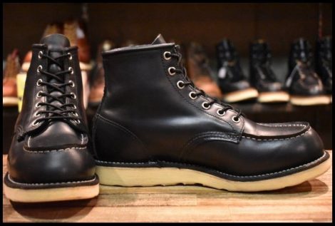 【8D 良品 06年】レッドウィング 8130 アイリッシュセッター 黒 ブラッククローム モックトゥ 編み上げ 8179 ブーツ redwing HOPESMORE