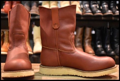 【7D DEAD PT91刺繍 96年】レッドウィング 2276 ペコス 赤茶 オロラセット スチールトゥ ブーツ redwing pecos 8866 HOPESMORE