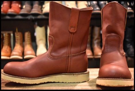 【7D DEAD PT91刺繍 96年】レッドウィング 2276 ペコス 赤茶 オロラセット スチールトゥ ブーツ redwing pecos 8866 HOPESMORE