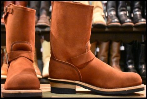 【9D 箱付 DEAD 05年】レッドウィング 8812 赤茶スエード エンジニア カッパー ラフアウト スチールトゥ ブーツ redwing HOPESMORE