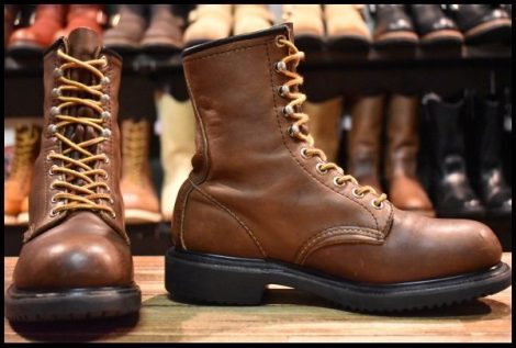 【5.5D 良品 PT91プリント 94年3月刻印】レッドウィング 2233 スーパーソール ブラウン 編み上げ ブーツ redwing HOPESMORE