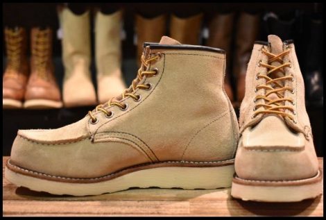 【5E 良品 08年】レッドウィング 8173 スエード アイリッシュセッター ホーソーン ラフアウト モックトゥ ブーツ redwing HOPESMORE