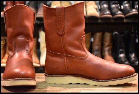 【8.5E 美品 11年】レッドウィング 8866 ペコス 赤茶 オロラセット クッションソール プルオン ブーツ redwing pecos HOPESMORE