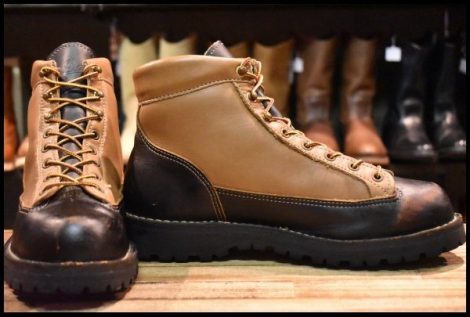 【9EE 良品 白タグ】Danner ダナー DJコマンダー 12225X ブラック×ライトブラウン GORE-TEX ゴアテックス 編み上げ ブーツ HOPESMORE