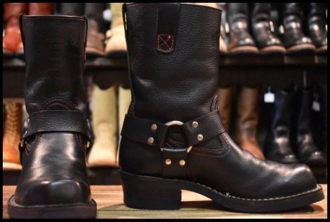 【7.5E 良品】WESCO ウエスコ カスタムハーネスボス ブラック 黒 ビブラム430シングル 9インチハイト ブーツ HOPESMORE