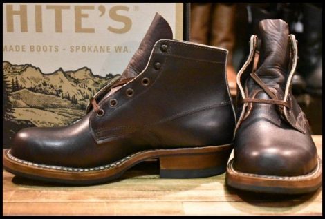 【7E 未使用】WHITE’S ホワイツ セミドレス ブラウンドレス 茶 ビブラム269シングル 編み上げ レースアップ ブーツ HOPESMORE