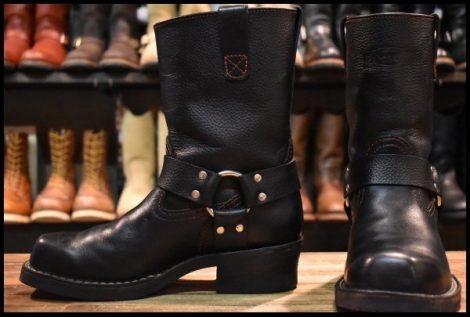 【7.5E 良品】WESCO ウエスコ カスタムハーネスボス ブラック 黒 ビブラム430シングル 9インチハイト ブーツ HOPESMORE