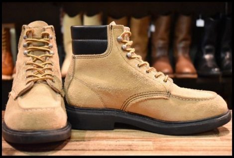 【7D 良品 羽タグ 98年】レッドウィング 8118 スエード スーパーソール ラフアウト モック 編み上げ ブーツ redwing HOPESMORE