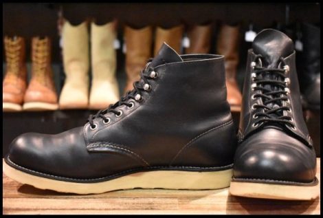 【10D 良品 犬タグ 99年】レッドウィング 8165 アイリッシュセッター 黒 ブラッククローム プレーントゥ ブーツ redwing HOPESMORE