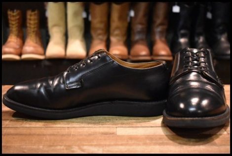 【10D 良品】レッドウィング 101 ポストマン シューズ ブラックシャパラル ローカット 短靴 編み上げ ブーツ redwing HOPESMORE