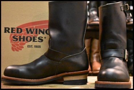 【8.5D 箱付 美品 10年】レッドウィング 2268 エンジニア 黒 ブラッククローム スチールトゥ プルオン ブーツ redwing HOPESMORE