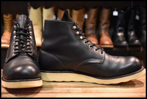 【10D 良品 犬タグ 99年】レッドウィング 8165 アイリッシュセッター 黒 ブラッククローム プレーントゥ ブーツ redwing HOPESMORE
