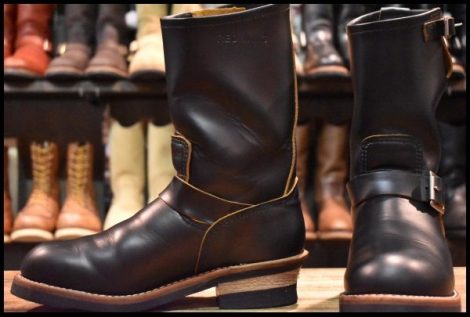 【7D 美品 25年】レッドウィング 2966 ブラック クローンダイク エンジニア 茶芯 黒 ブーツ redwing 9268 2268 HOPESMORE